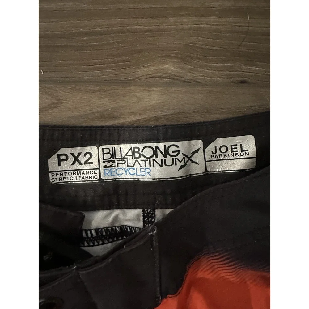 Billabong Mens 34 PX2 Platinum Recycler Joel Parkinson Board Shorts M1037XPR